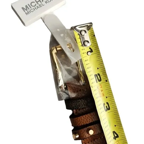 Michael kors brown leather logo belt - Picture 12 of 12